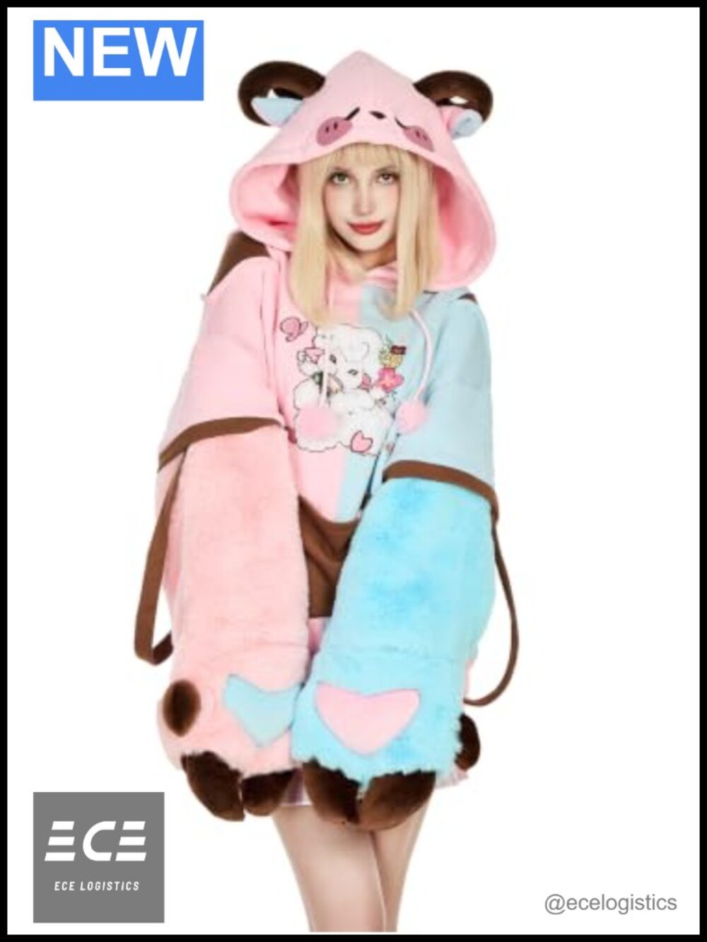 Women's Sheep Paw Hoodie Pullover Novelty Sweatshirt Casual Daily Wear